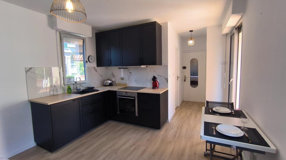 Kitchen or kitchenette, Dining area, oven, stove