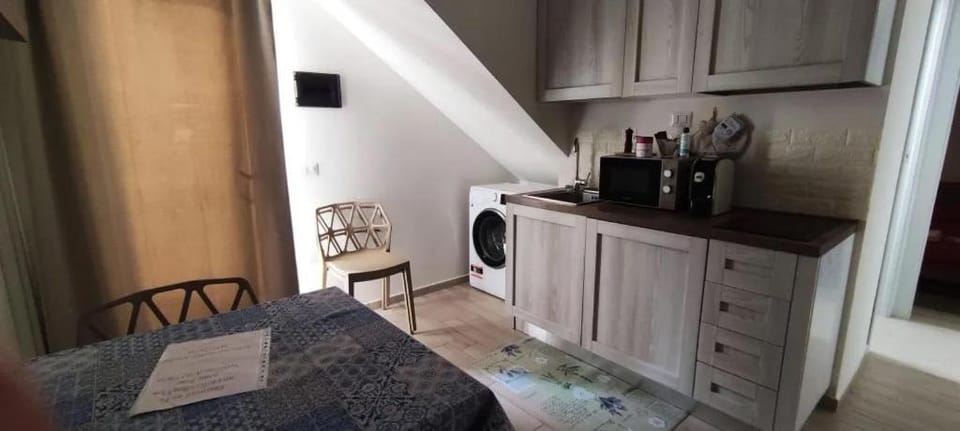 Kitchen or kitchenette, Seating area, washing machine