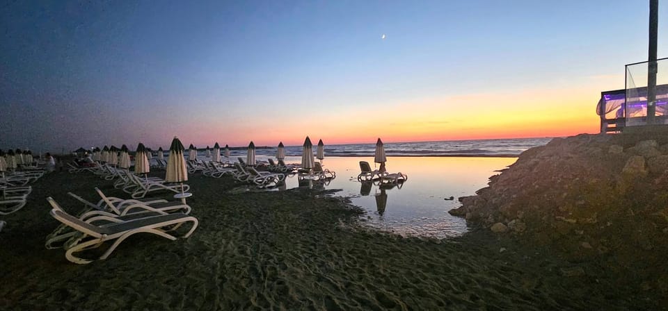Natural landscape, Beach, Sunset