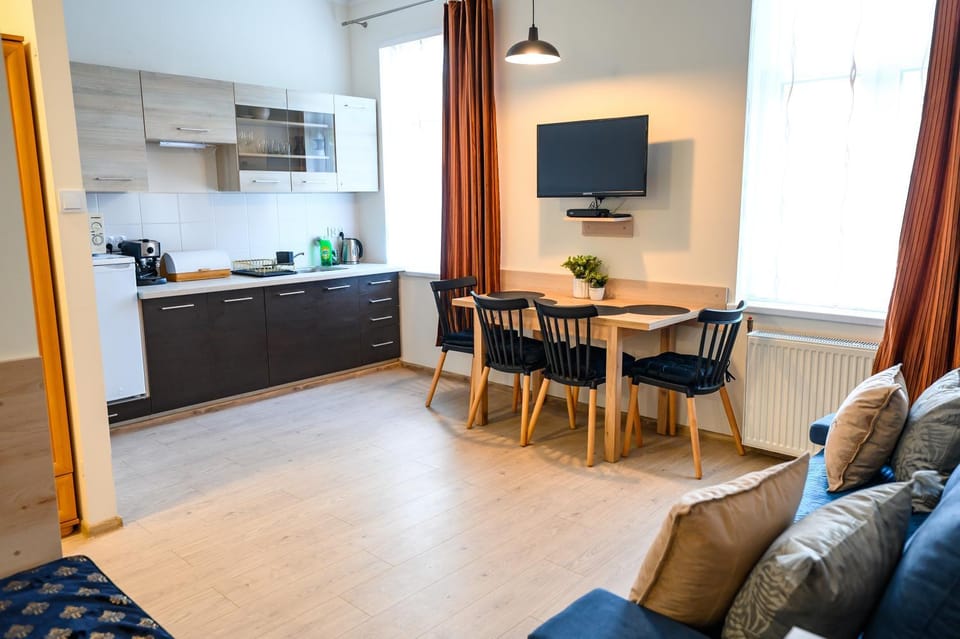 TV and multimedia, Kitchen or kitchenette, Living room, Seating area, Dining area, minibar, oven, stove