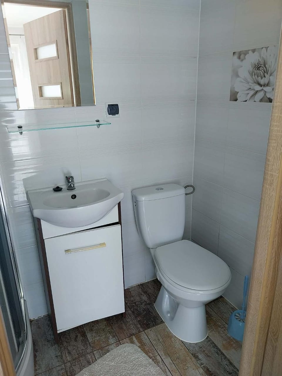 Shower, Toilet, Bathroom, Photo of the whole room, hair dryier
