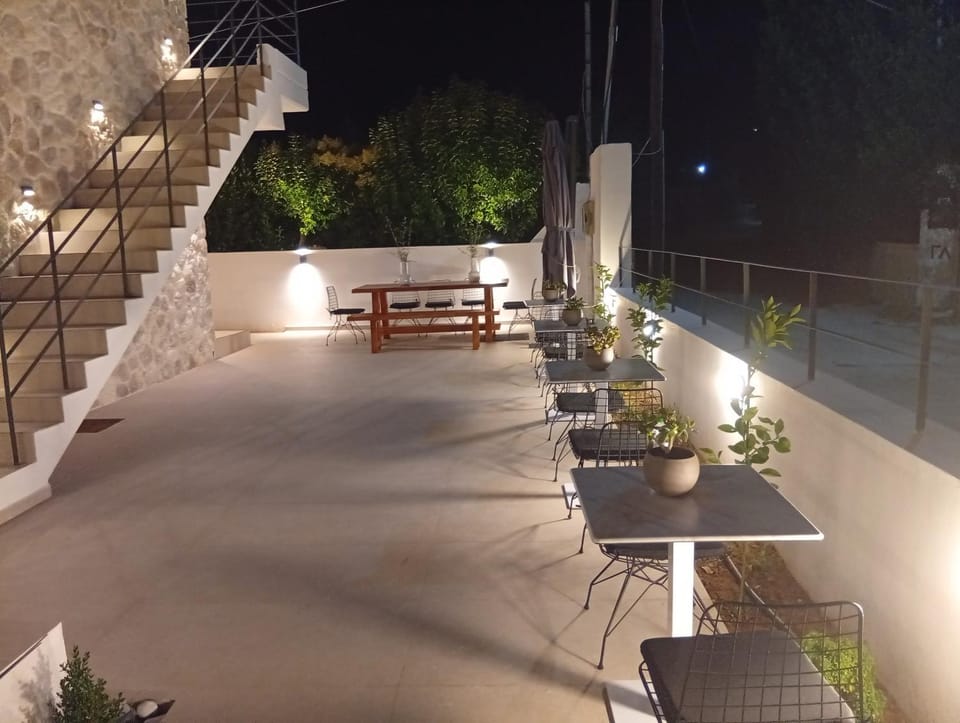 Property building, Patio, Night