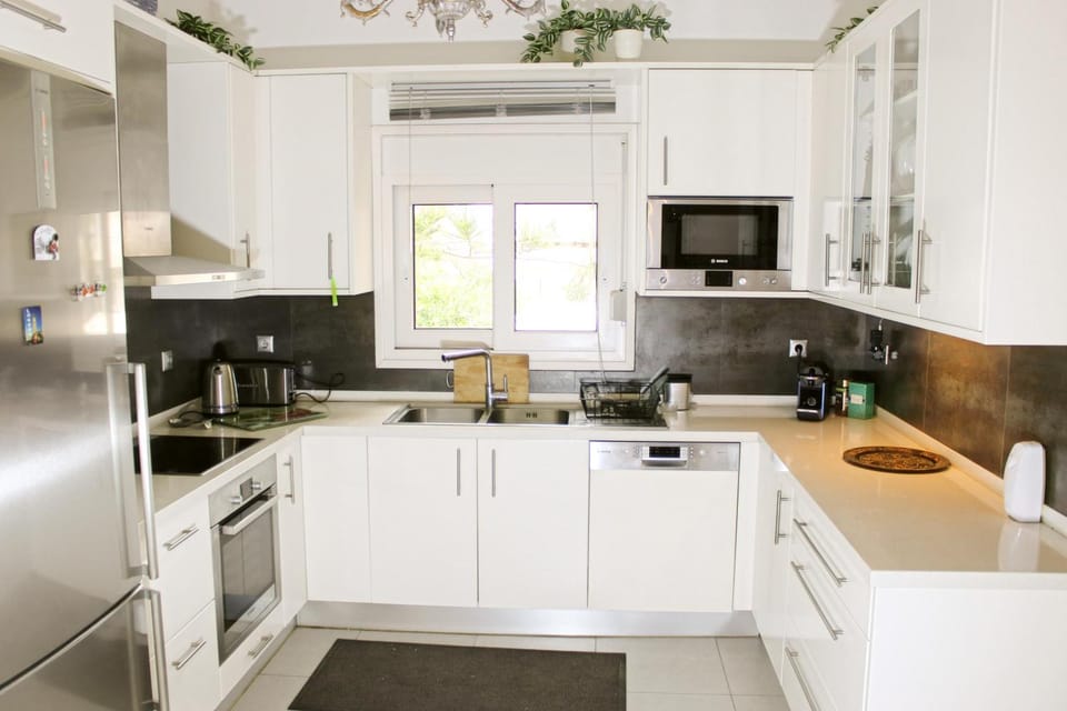 Kitchen or kitchenette, dishwasher, oven, stove