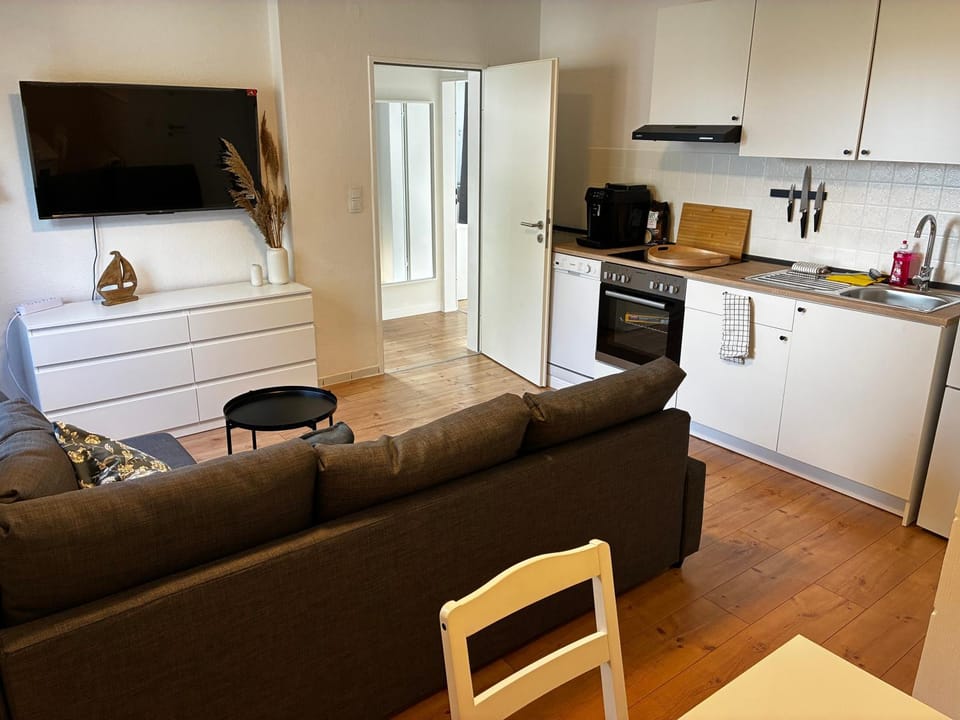 Kitchen or kitchenette, Living room, Dining area, dishwasher