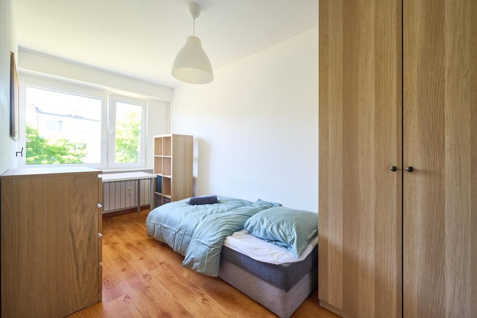 Bed, Photo of the whole room, Bedroom, towels, wardrobe