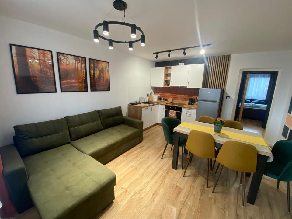 Kitchen or kitchenette, Living room, Dining area