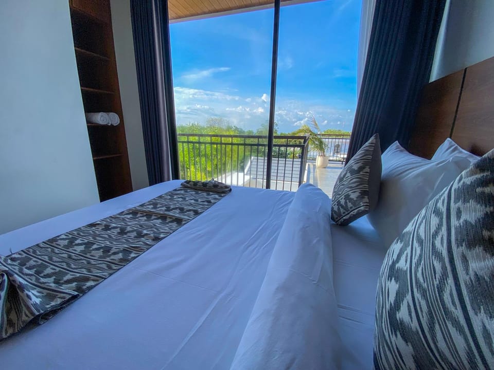 Bed, Natural landscape, View (from property/room), Balcony/Terrace, Photo of the whole room, Bedroom
