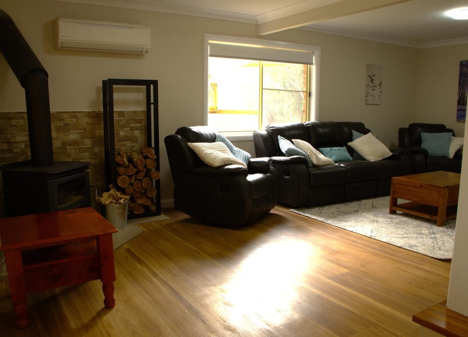 Living room, fireplace