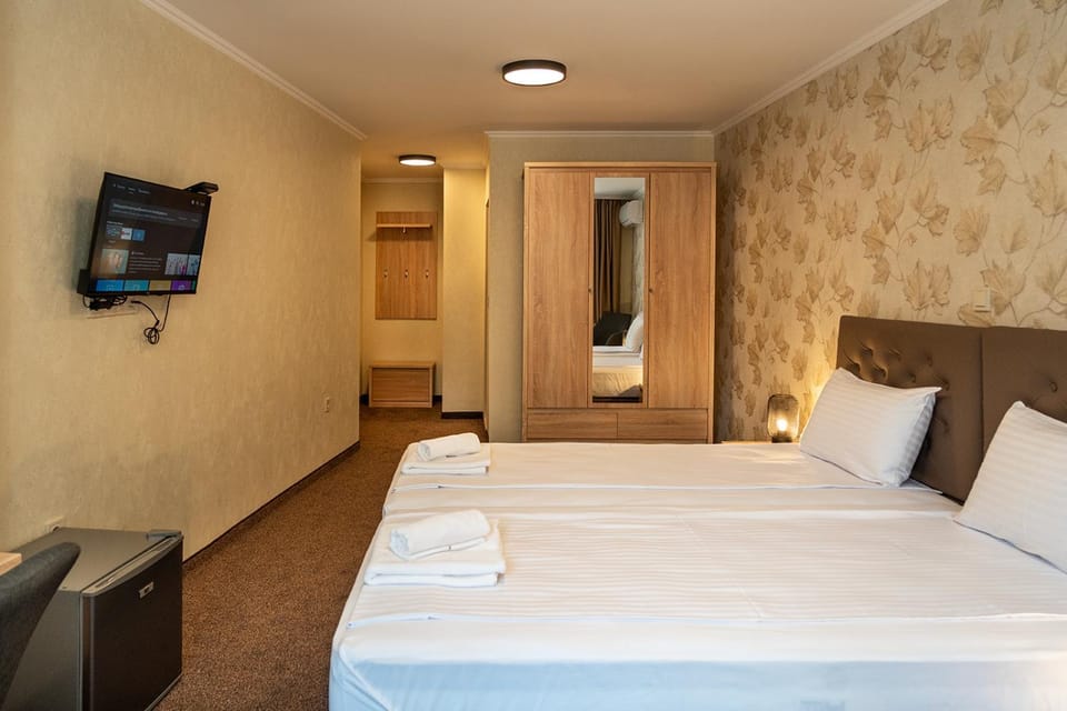 Bed, TV and multimedia, Photo of the whole room, Seating area, Bedroom, heating, internet, minibar, towels, wardrobe, air conditioner