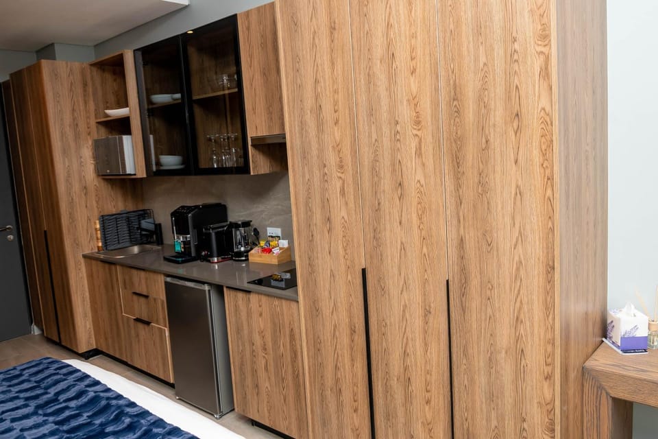 Kitchen or kitchenette, wardrobe