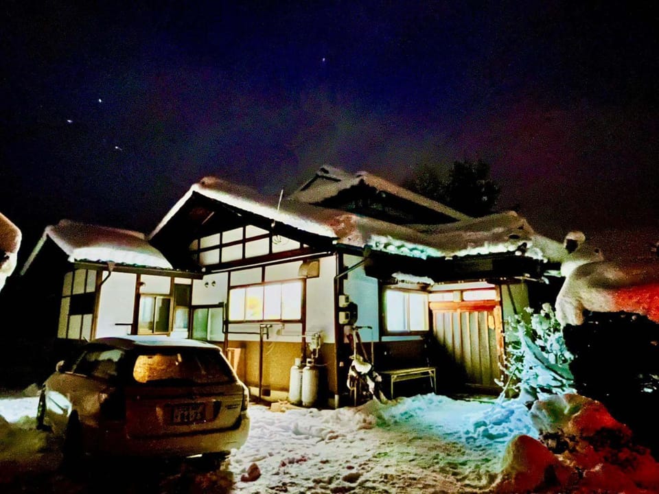 Property building, Night, Winter