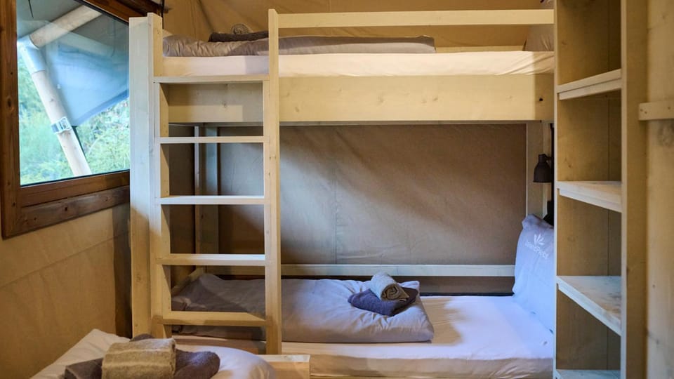 Bed, Photo of the whole room, Bedroom, bunk bed, wardrobe