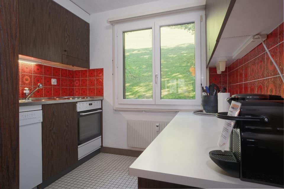 Coffee/tea facilities, Kitchen or kitchenette, dishwasher, oven, stove