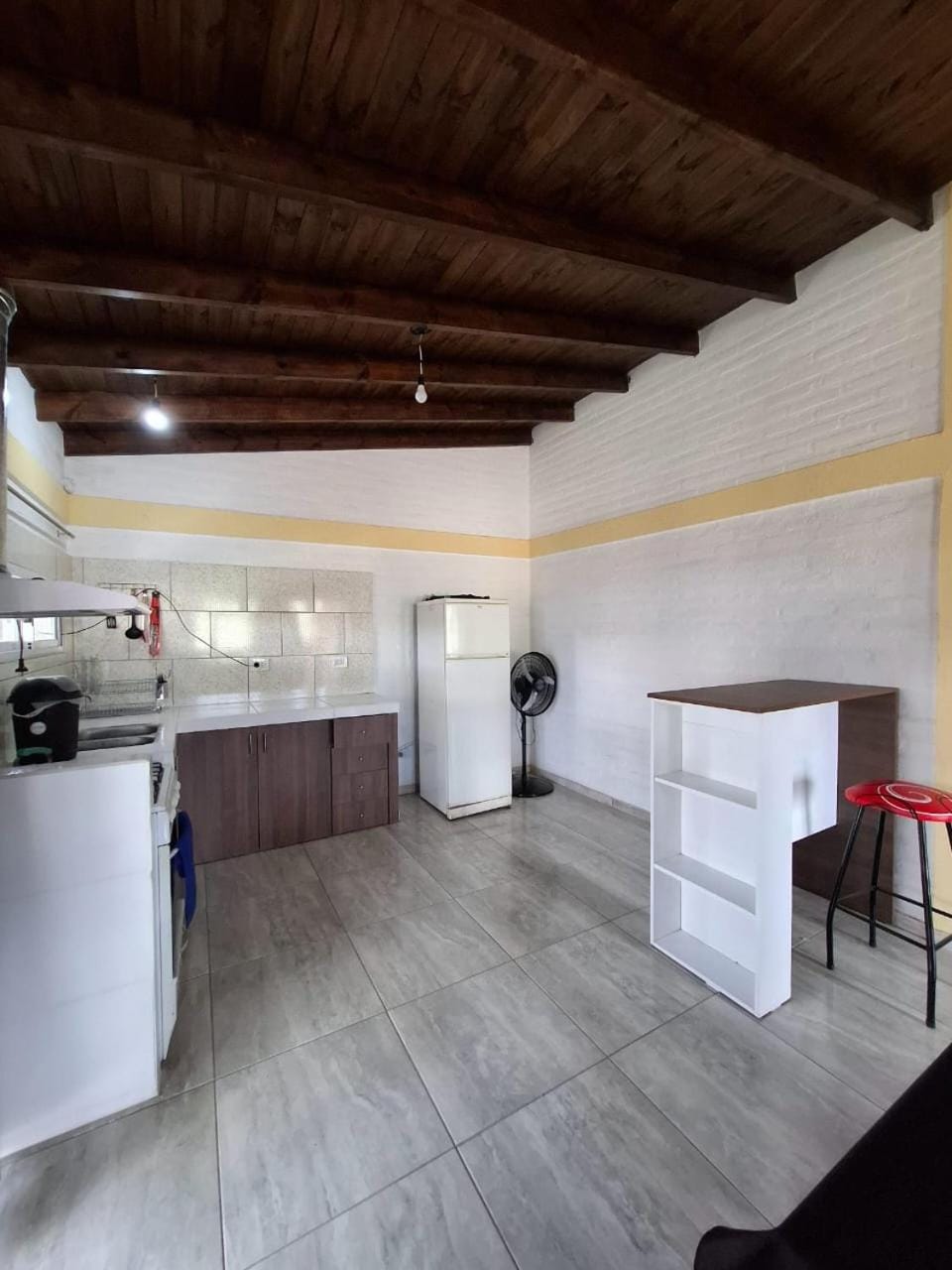 Kitchen or kitchenette, Living room, oven