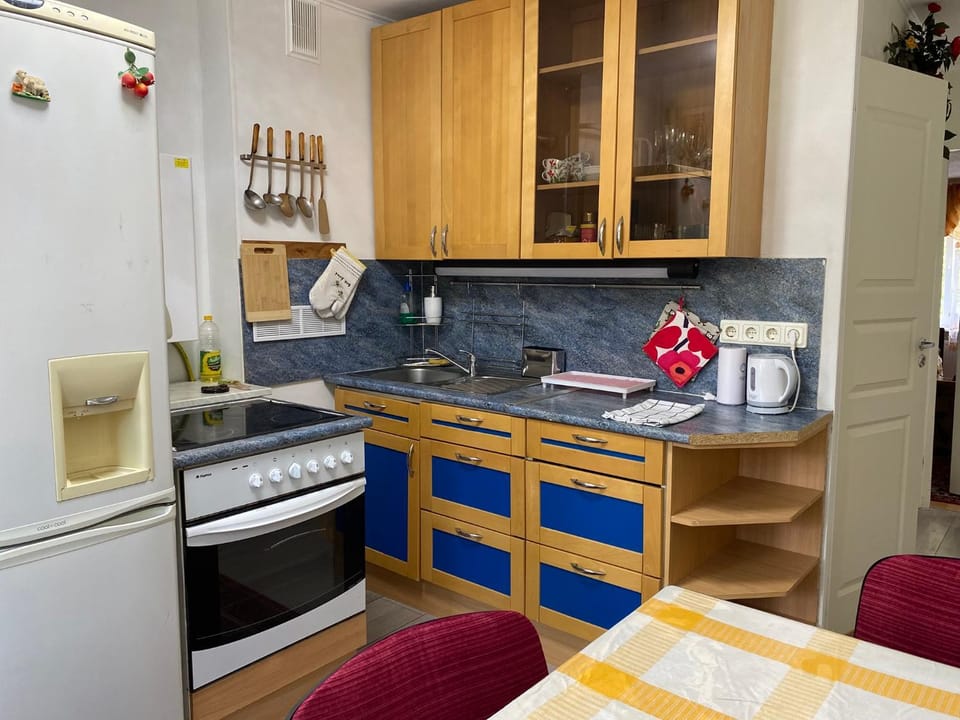 Coffee/tea facilities, Kitchen or kitchenette, oven, stove