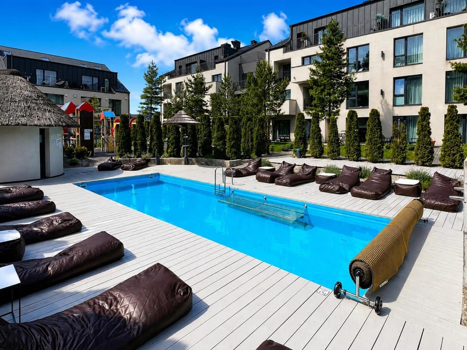 Pool view, sunbed
