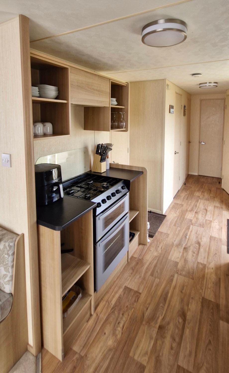 Kitchen or kitchenette, oven, stove