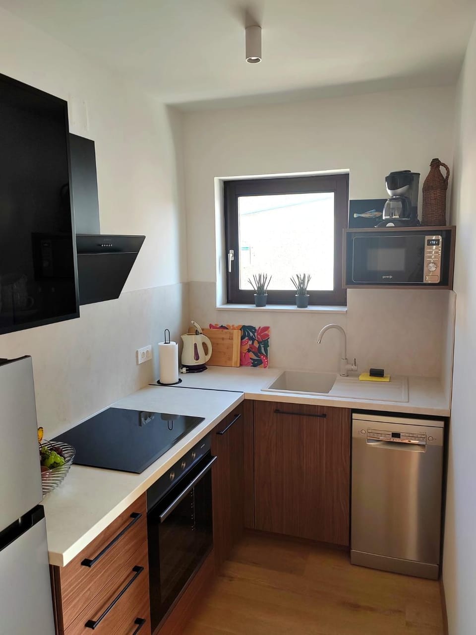 Kitchen or kitchenette, dishwasher