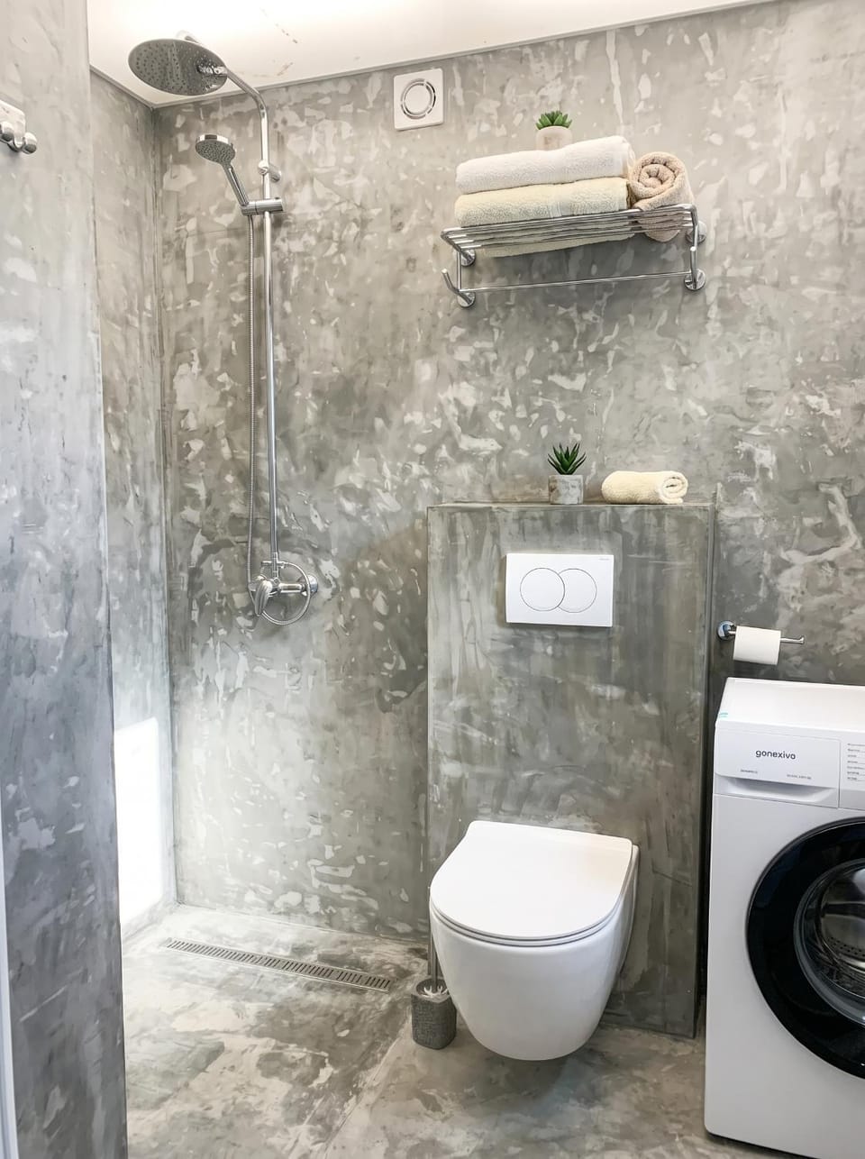 Shower, washing machine
