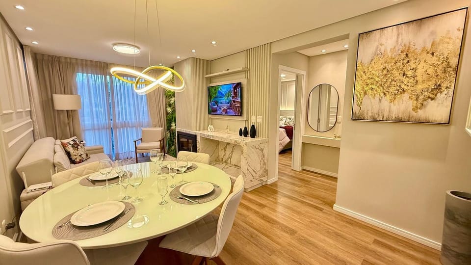 Refúgio Moderno com Lareira em Canela Apartment in Canela