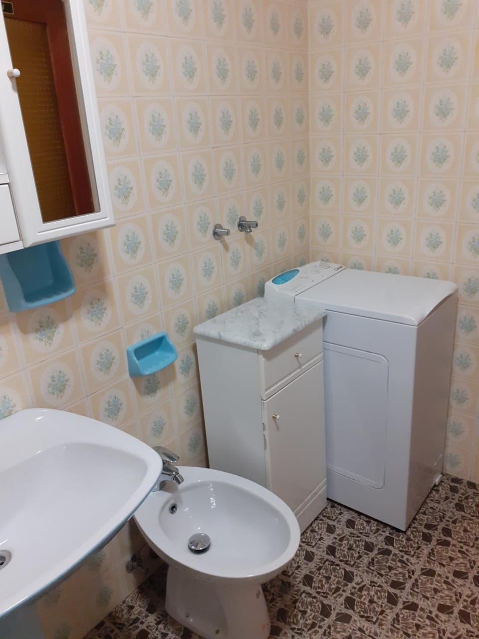 Bathroom, bidet, washing machine