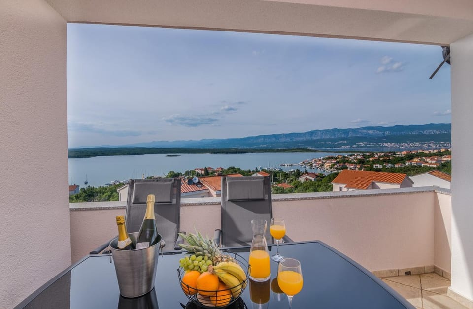 Apartment TRIES 5 with heated pool and sea view Apartment in Primorje-Gorski Kotar County