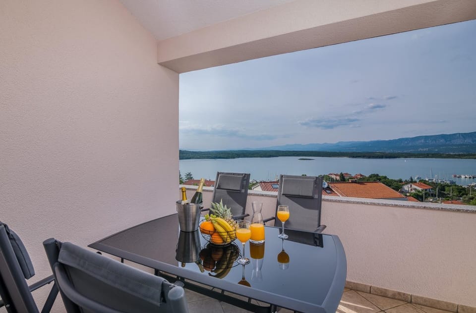 Apartment TRIES 5 with heated pool and sea view Apartment in Primorje-Gorski Kotar County