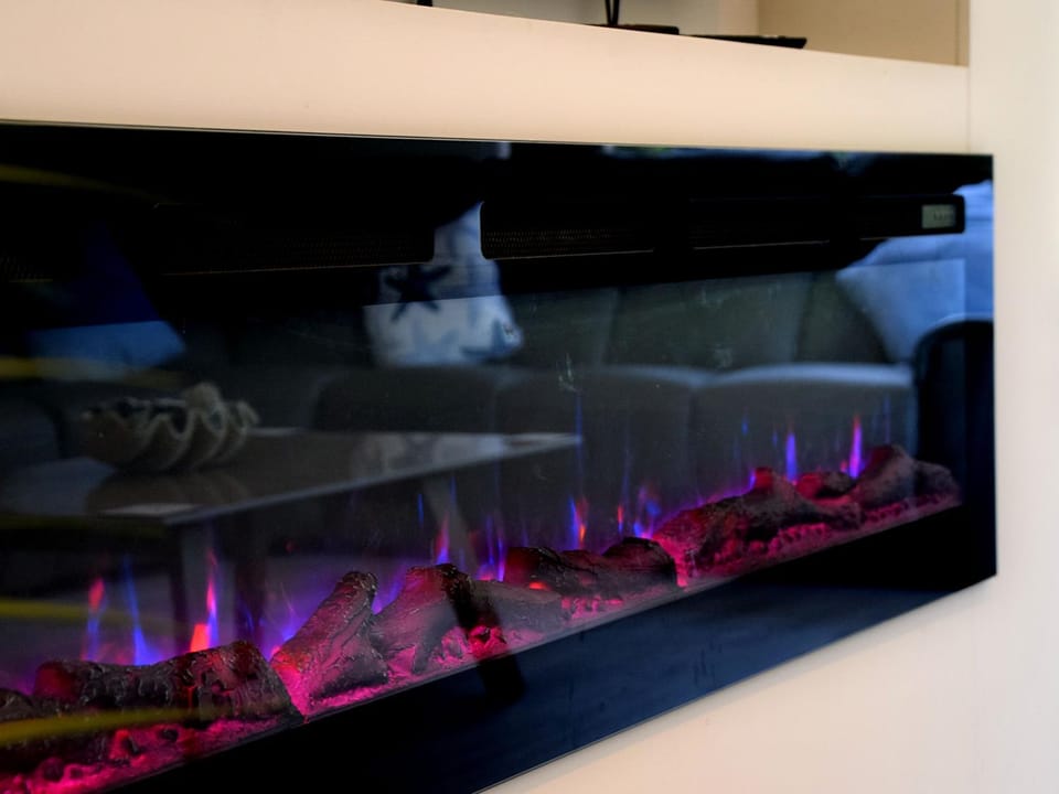 Property building, fireplace