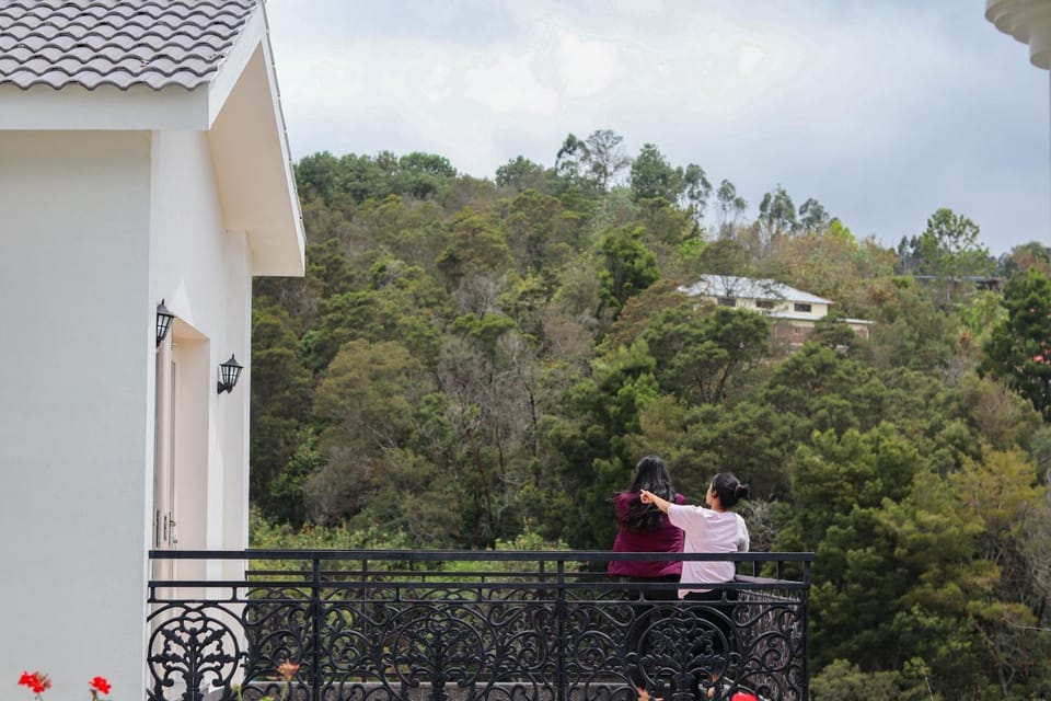 Property building, Spring, Day, People, Natural landscape, View (from property/room), Balcony/Terrace, group of guests