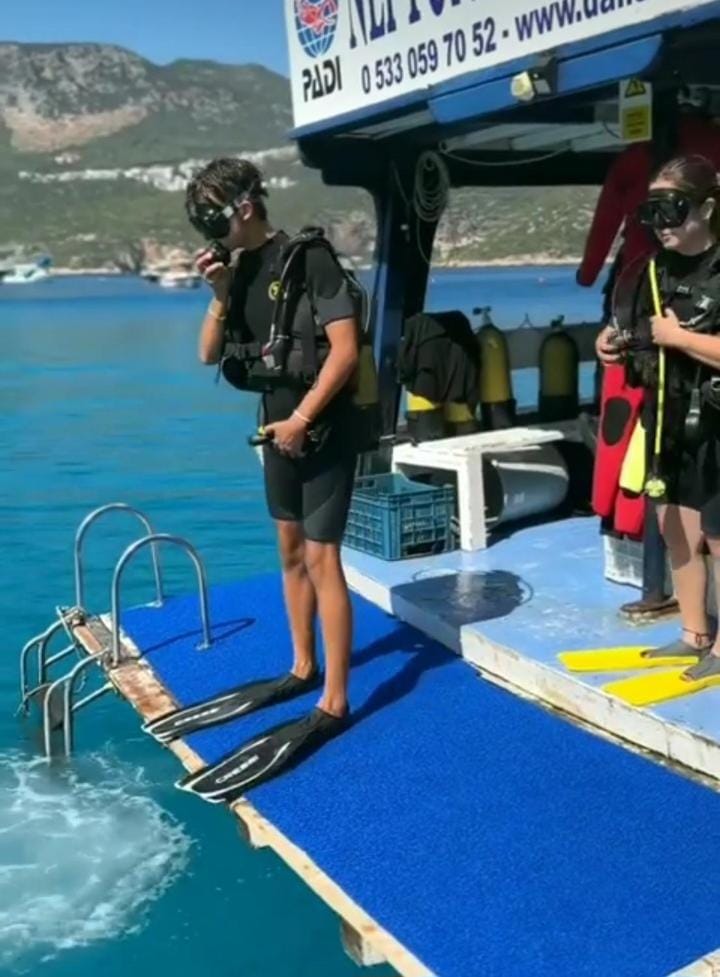 Neptune Dive Club Docked boat in Kas