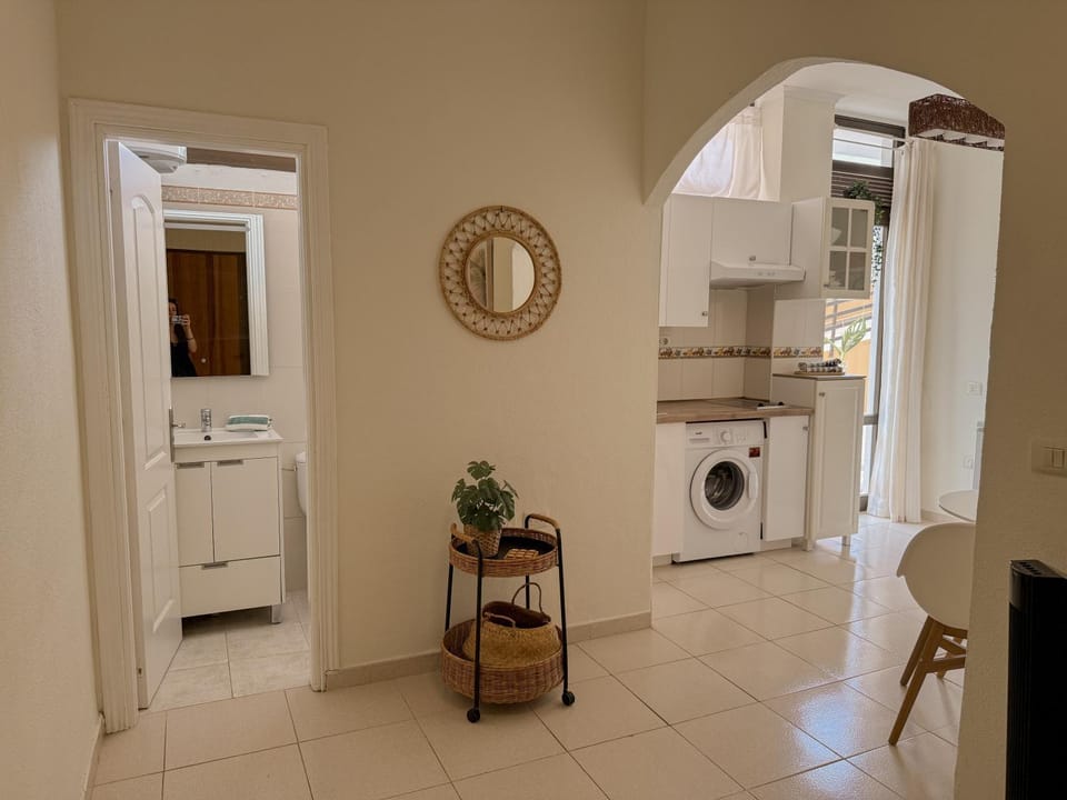 Toilet, washing machine, kitchen