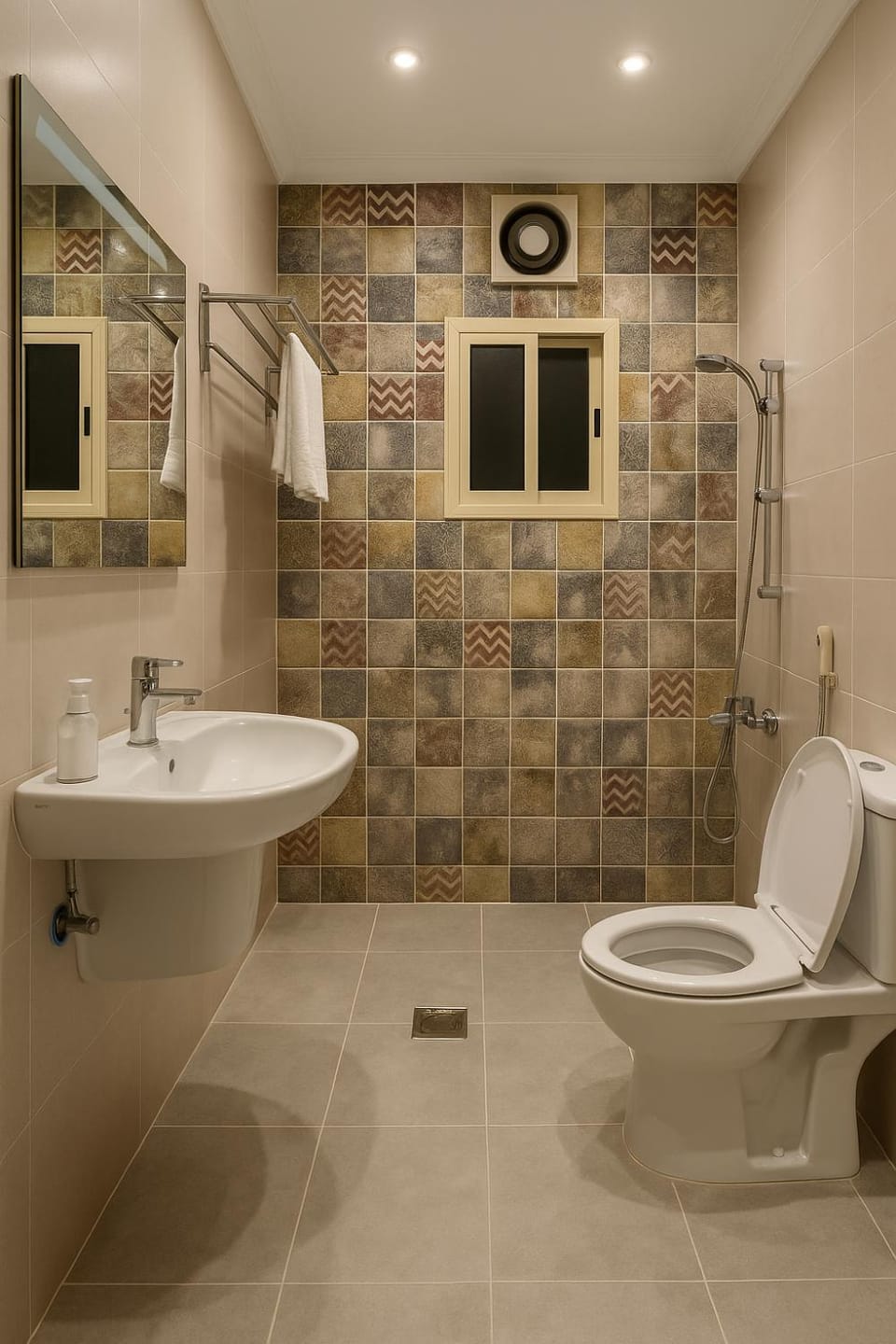 Shower, Toilet, Bathroom, bidet, towels
