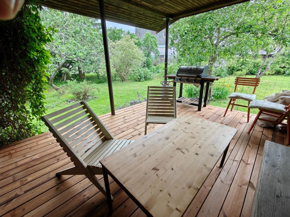 Patio, BBQ facilities, Garden view