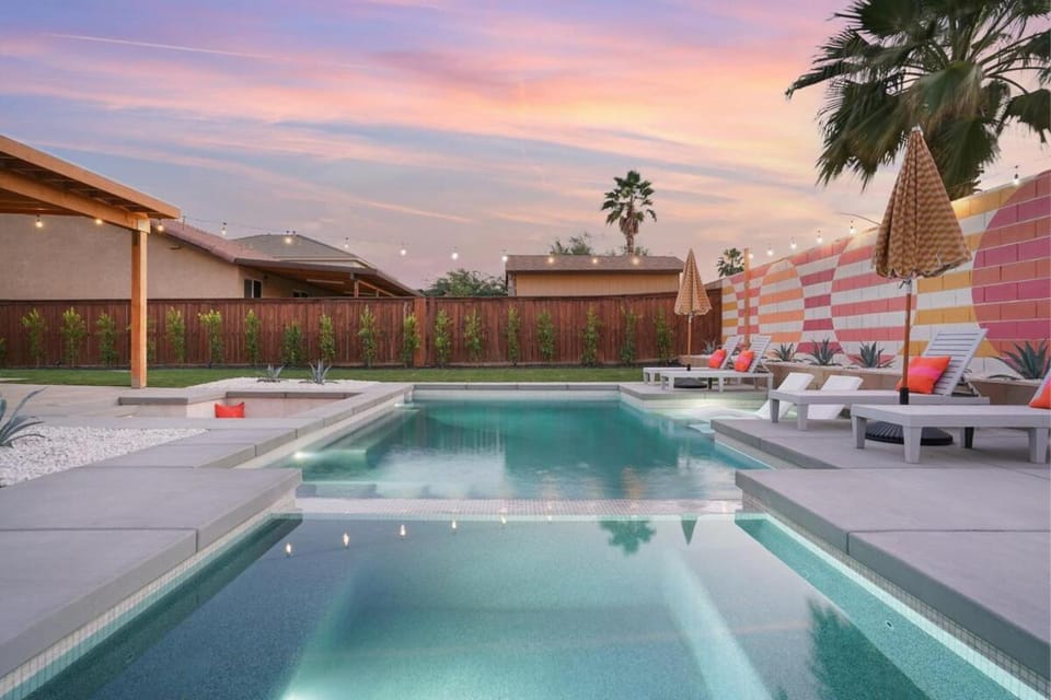 Colorful house with Amazing Backyard House in Indio