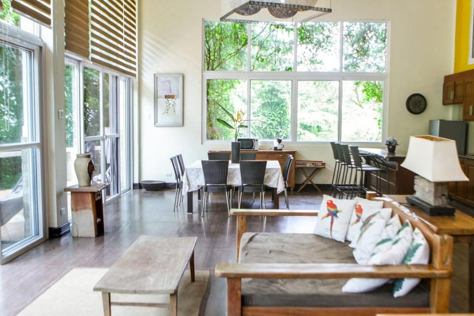 Living room, Seating area, Dining area, Garden view