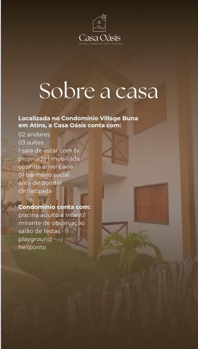 Casa OÁSIS ATINS Cond Village Buna House in State of Maranhão, Brazil