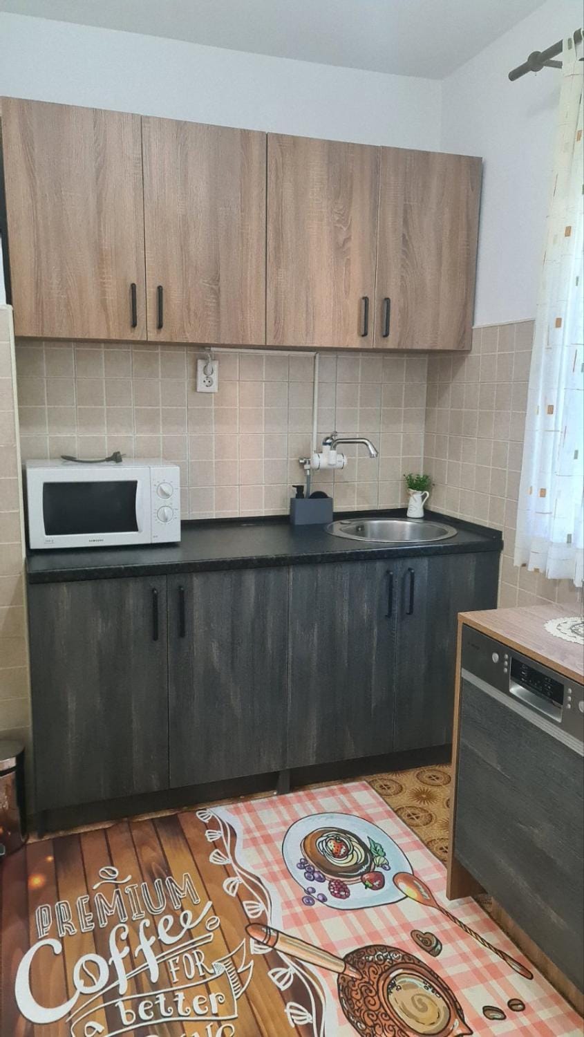 Kitchen or kitchenette, dishwasher