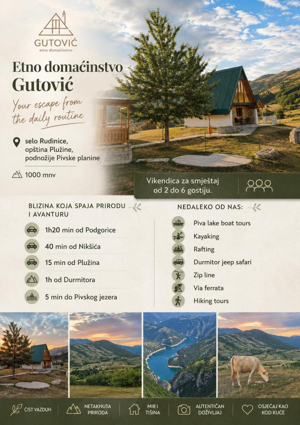 Village house Gutovic Country House in Montenegro