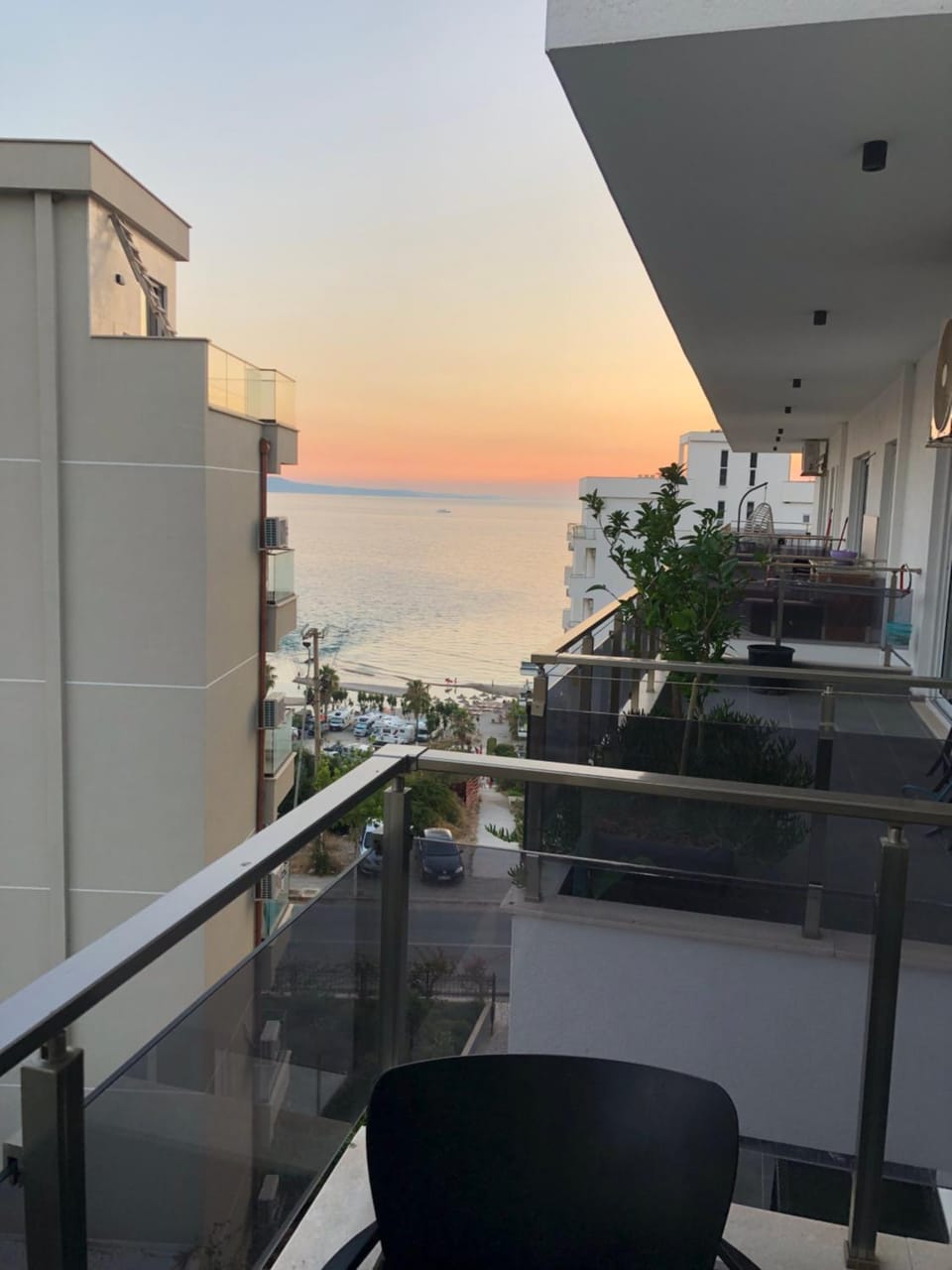 View (from property/room), Balcony/Terrace, Sea view, Sunset