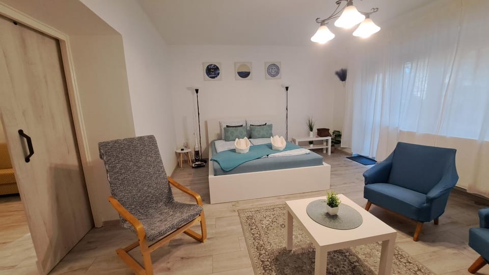Bed, Living room, Photo of the whole room, Seating area, Bedroom