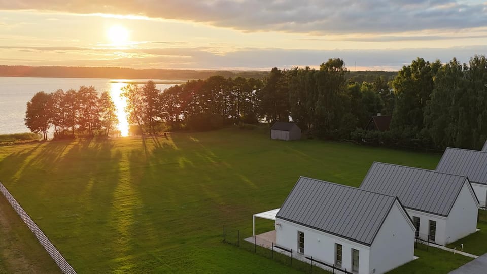 Property building, Lake view, Sunset