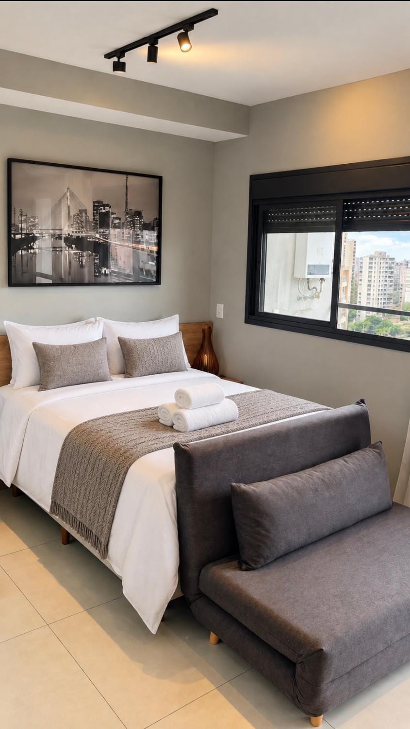 Studio Premium no Brooklin - Design Moderno - Próximo da Faria Lima e Berrini Apartment in Sao Paulo City