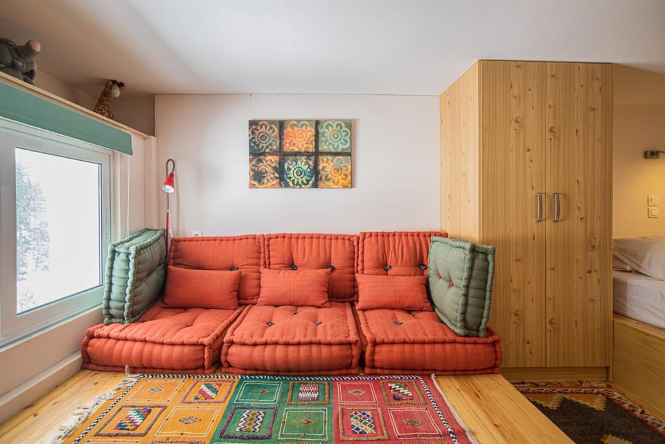 Seafront Studio with Loft Bed Apartment in Peloponnese, Western Greece and the Ionian