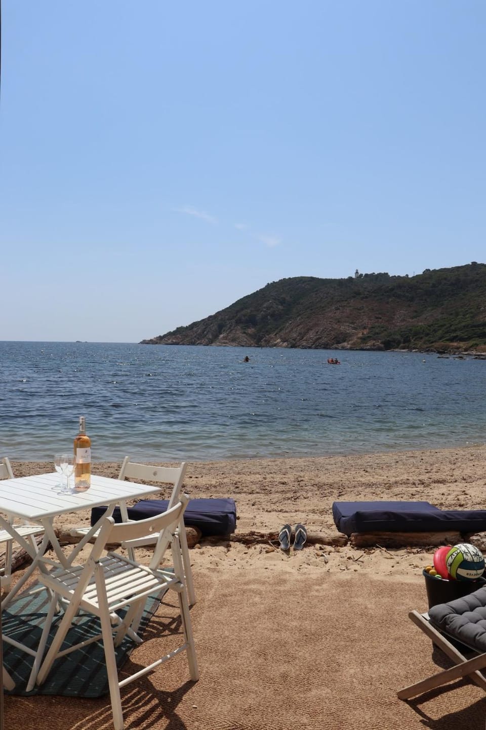 Beach, Sea view, sunbed
