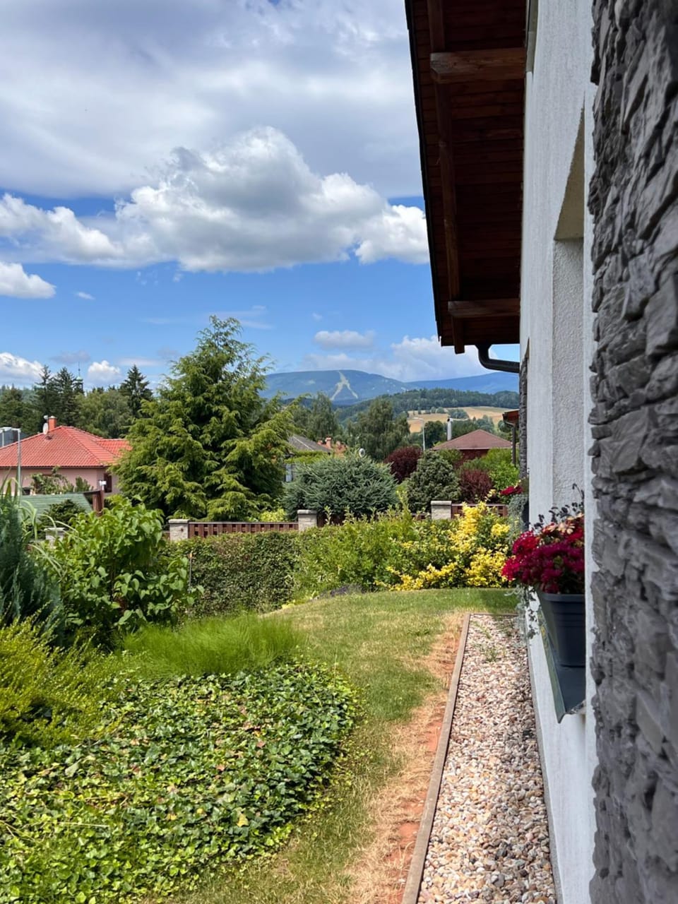 Natural landscape, Garden, Mountain view