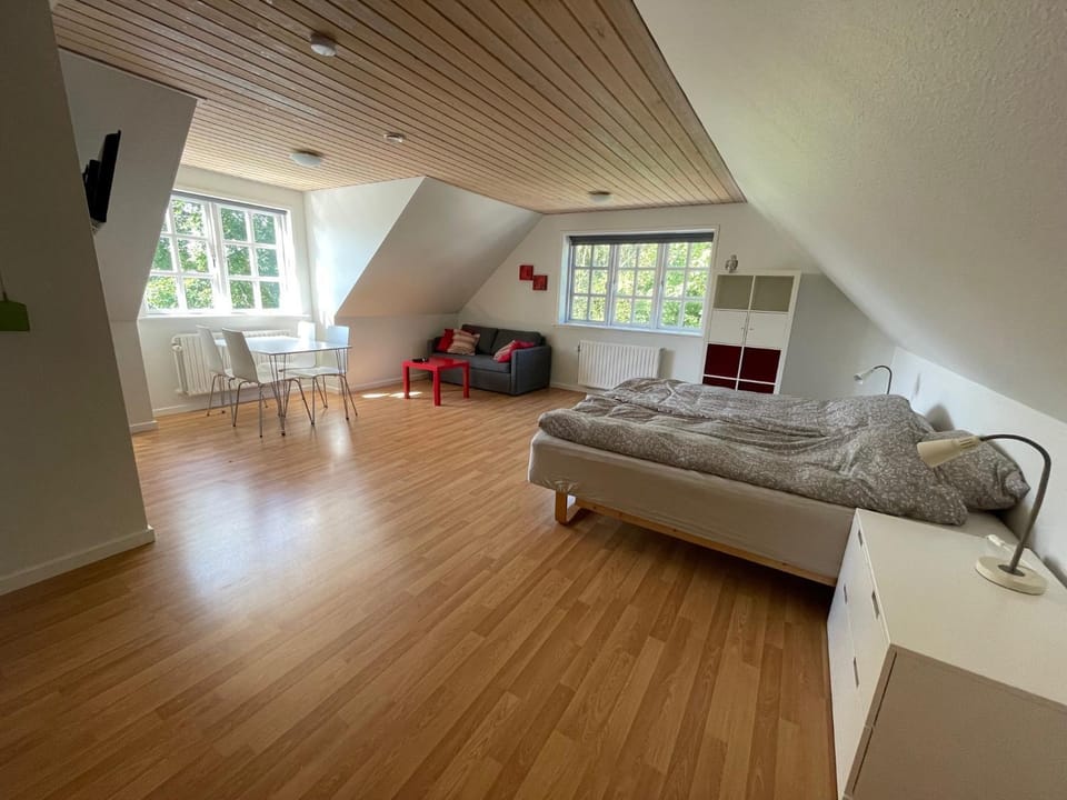 Bed, TV and multimedia, Photo of the whole room, Seating area, Bedroom