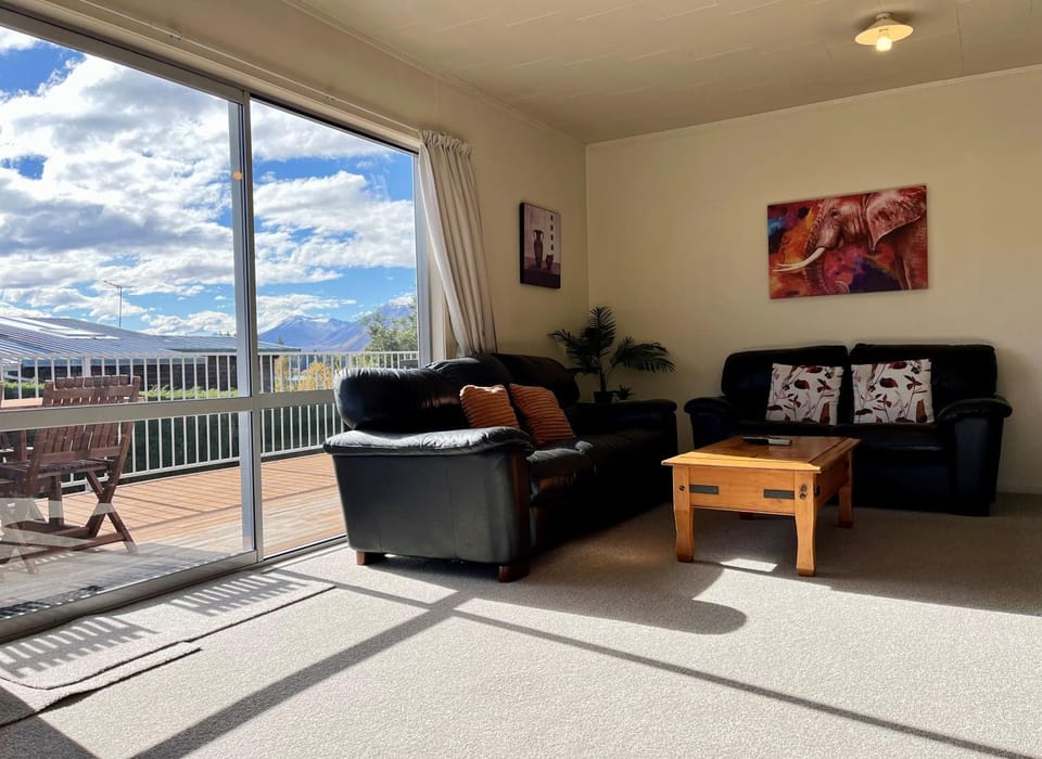 Patio, Living room, Seating area, Mountain view