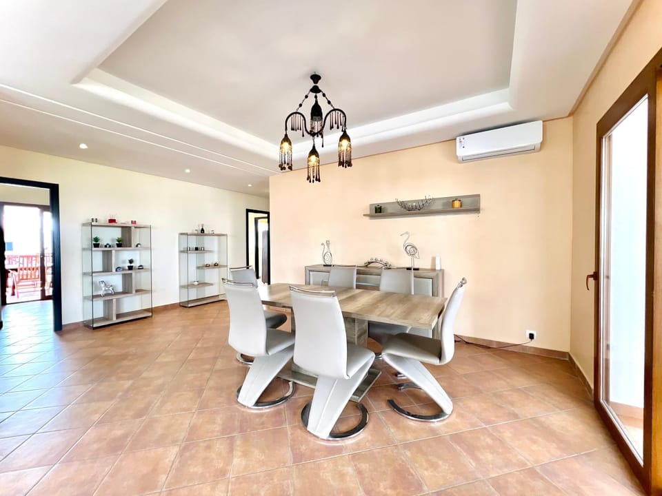 Dining area, air conditioner
