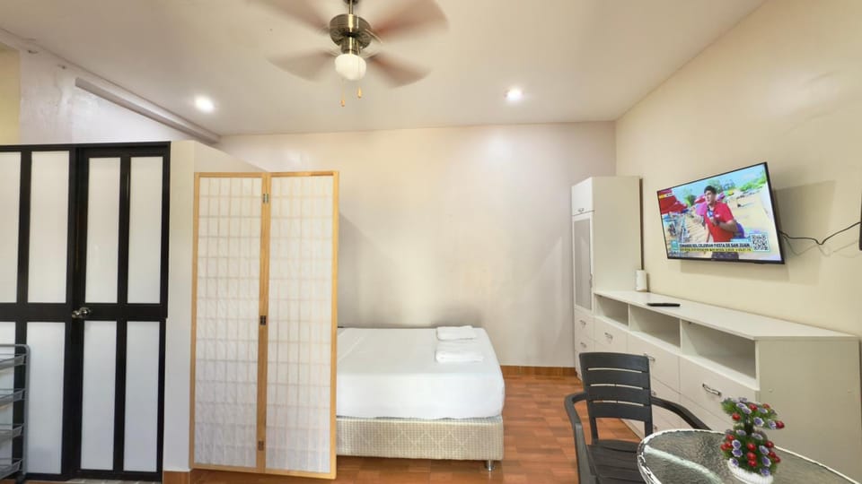 Bed, TV and multimedia, Photo of the whole room, air conditioner