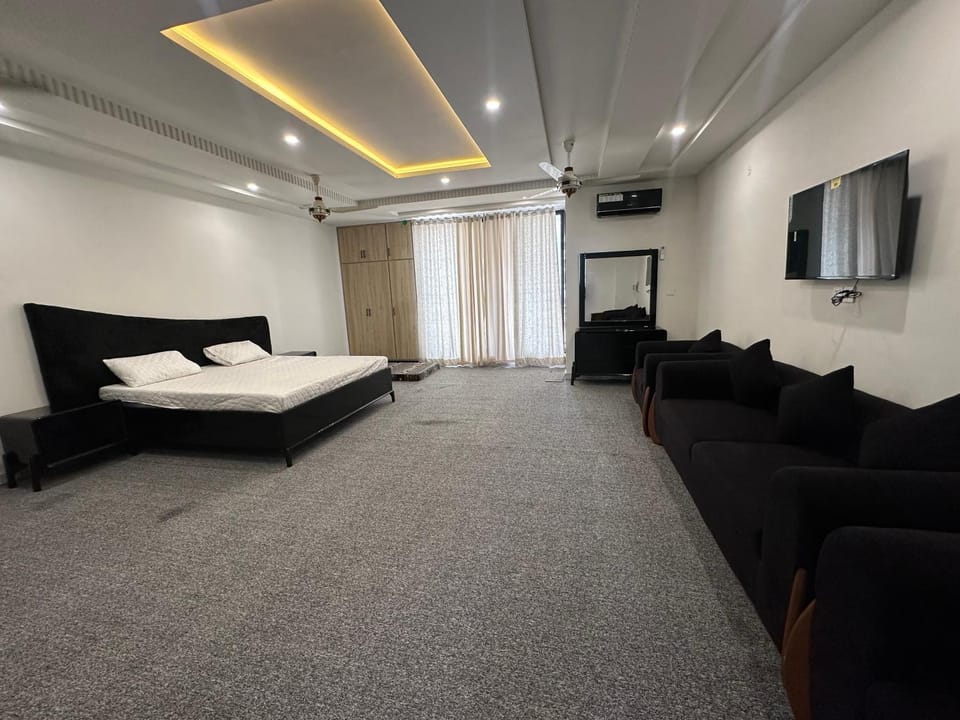 Bed, TV and multimedia, Living room, Photo of the whole room, Seating area, Bedroom, VIP, air conditioner